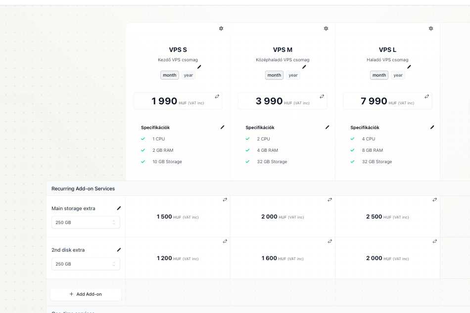 Flexible plans and services